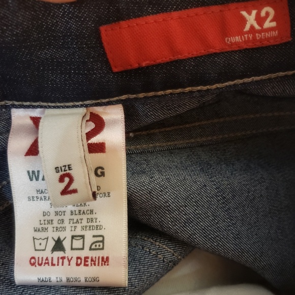 Express X2 Dark Wash Wide Leg Jeans - Picture 6 of 7